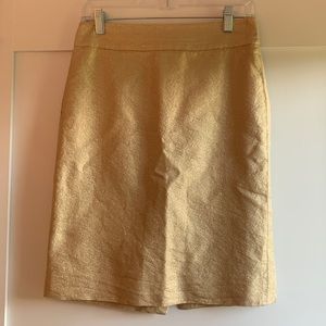 J.CREW | sparkly shimmery gold pencil skirt SIZE 2